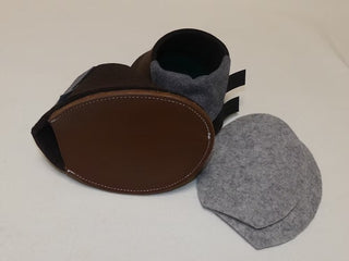 Hufpantoffel mit Ledersohle