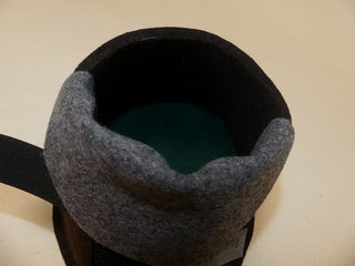 Hufpantoffel mit Ledersohle